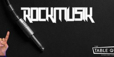 Audiokabel und Rockerhand, Rockmusik, Table Quiz Logo